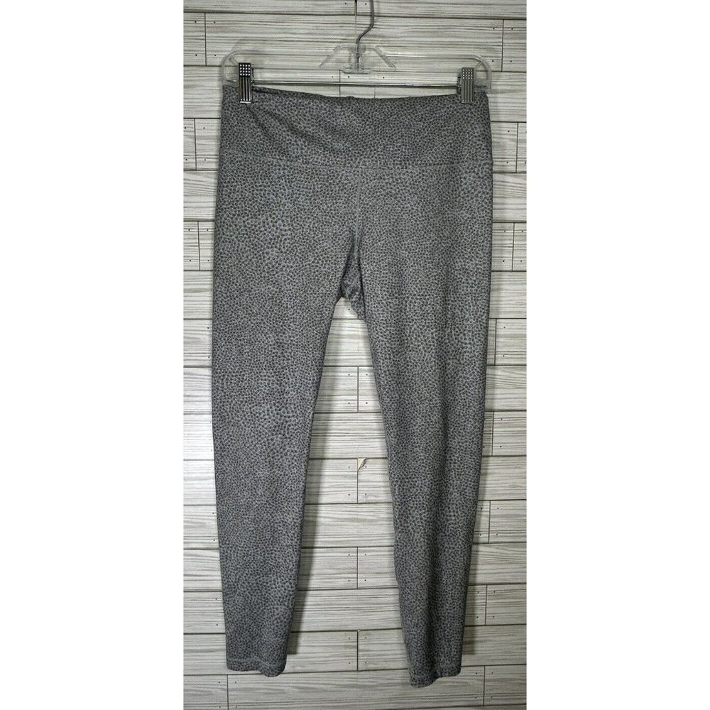 PRANA Gray White Micro Stripe Weave Leggings Yoga Activewear‎ Fitness Pants Med
